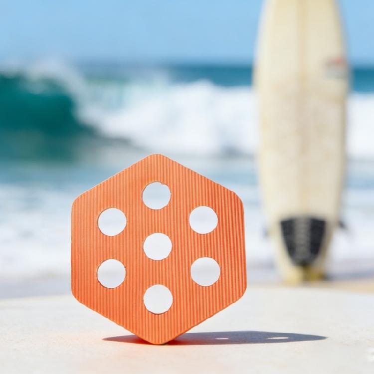 12lots Hexagonal Clear Surfs Tractions Pad Semi Clear Deck Pad for Surfboards Crafts Surfing Accessories