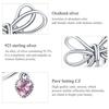Bamoer 925 Sterling Silver Jewelry with Bow CZ Light Stud Earrings for Women for Girls Gift Statement Jewelry