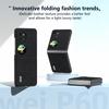 For Huawei Pocket 2 Cross Texture Phone Case Genuine Cow Leather Back Shell