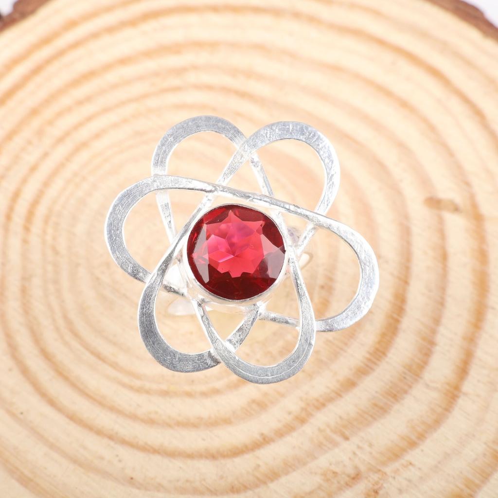 Pink Rubellite Gemstone 925 Sterling Silver Jewelry Handmade October Ring Gift RR-21-20