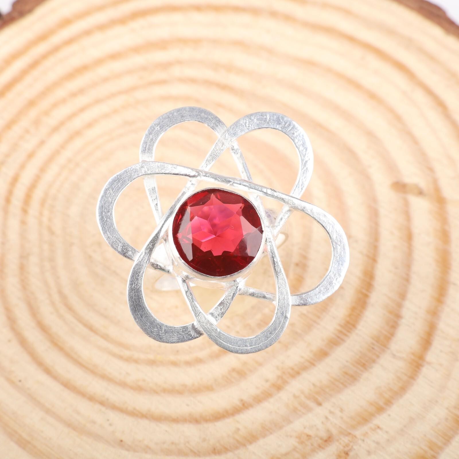 

Розовый рубеллит драгоценный камень 925 стерлинговое серебро ювелирные изделия ручной работы октябрь кольцо подарок RR-21-20 13