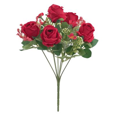 Flor artificial, buen detalle, realista, sin marchitarse, sin riego, rosa falsa de larga duración, accesorio para fotografía, centro de mesa, suministros de decoración para fiesta de boda