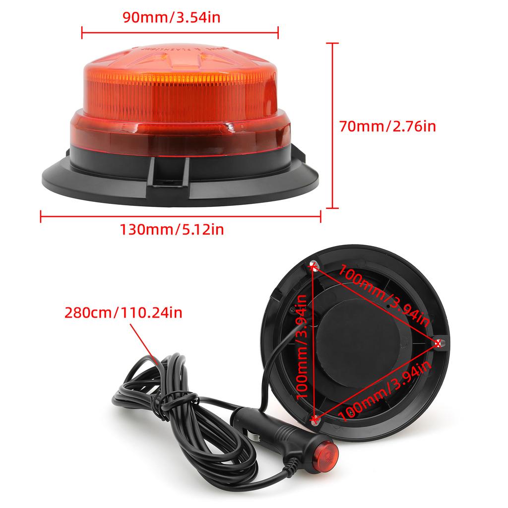 Car Emergency Strobe Light Wireless Flashing Police Flashing Hazard Warning Light For Vehicle Truck Tractor Golf 12V-30V Lamp