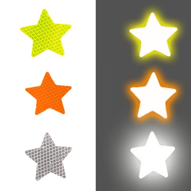 10 Stück/Set Auto Stoßstange Reflektierende Sicherheitsstreifen Aufkleber Auto Stern Reflektierender Aufkleber Reflektierendes Warn-Sicherheitsband
