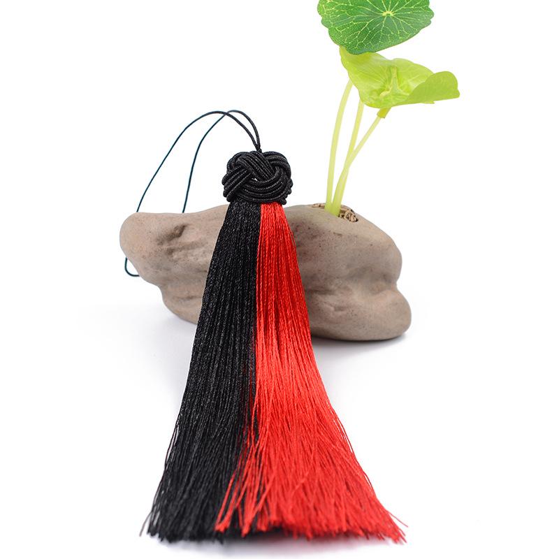 Hand-Woven Double Tassel Mixed-Color Bookmark: No Fading or Bending