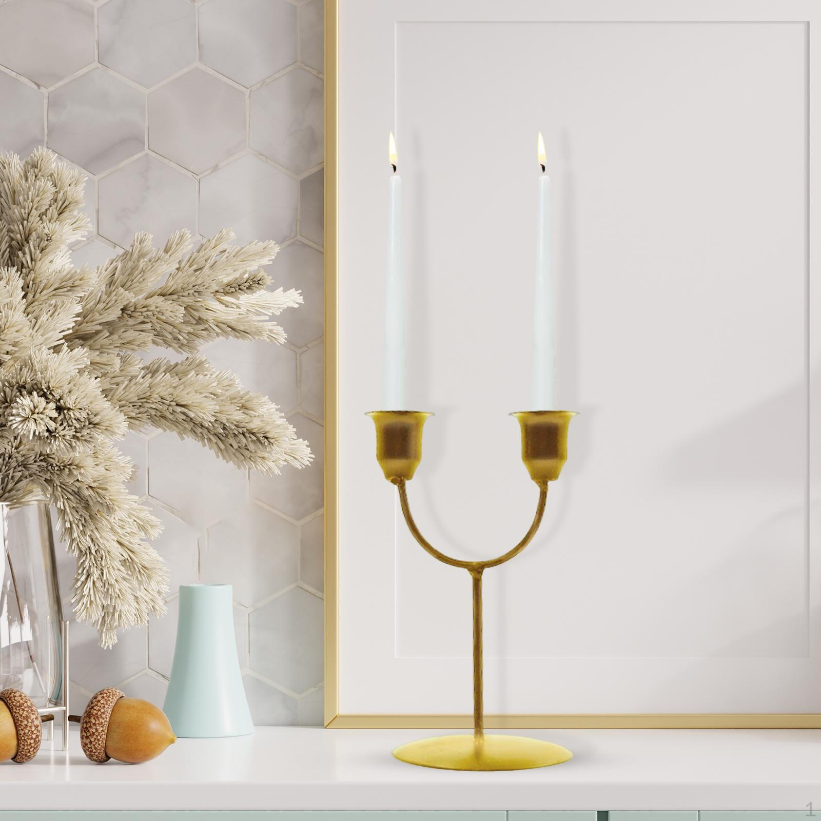 

Candle Holders, Candelabra, Desktop Scene Layout, Rustic Decorative Vintage Style Aureate