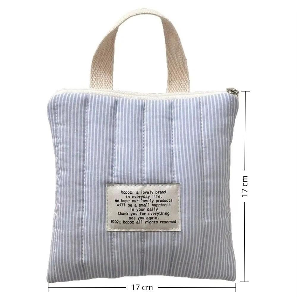 New Striped Handheld Mobile Phone Bag Small Handheld Style Sanitary Napkin Handbag Cotton Toilet Bag Women