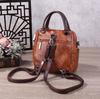 Faux Leather Backpack for Woman Vintage Everyday Backpacks Women Luxury Bags Designers Brown Green Wine Red