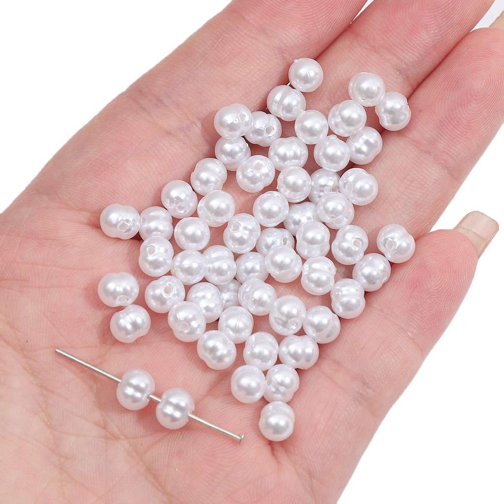 Geometry Shaped Imitation ABS Pearl Beads Straight Hole DIY Bracelet Jewelry Accessories