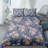3D Koala Duvet Cover Set Microfiber Cartoon Leaves Baby Bear Australian Wildlife Themed  Bedding Set Queen Size Comforter Cover