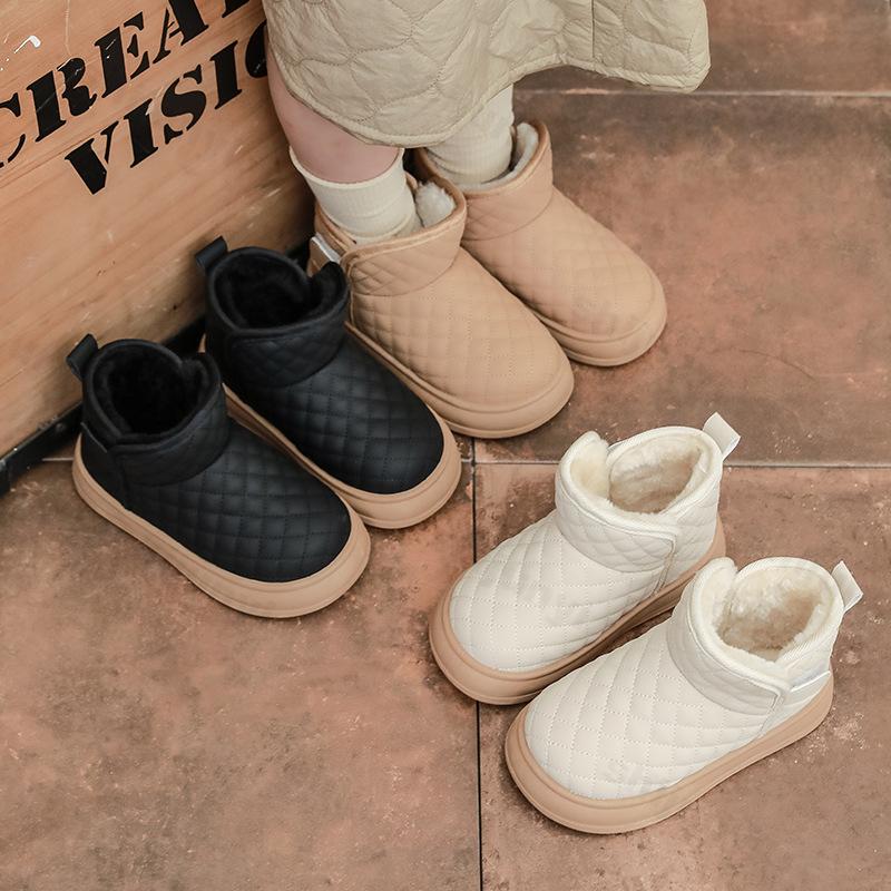 Winter Children Snow Boots Warm Plush Girls Boys Boots Comfortable Non Slip Ankle Boots Outdoor Kids Cotton Shoes