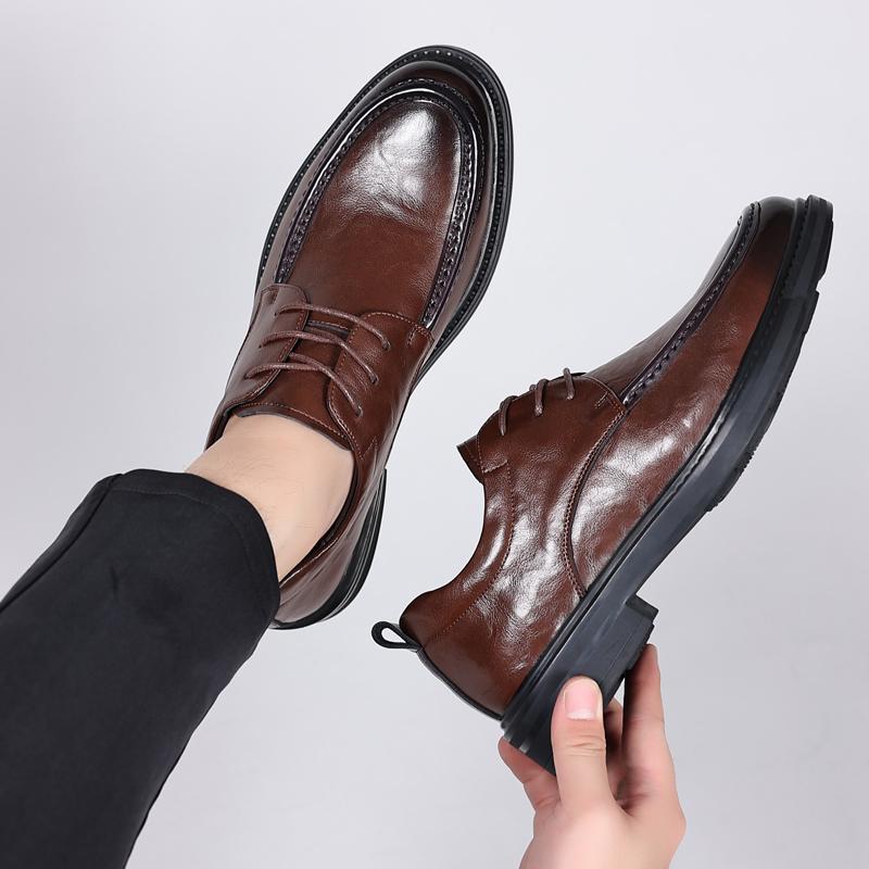 Spring autumn Formal shoes men genuine Leather Black Oxford Breathable Flats Men Sapatos Masculino men Shoes zapatos de hombre