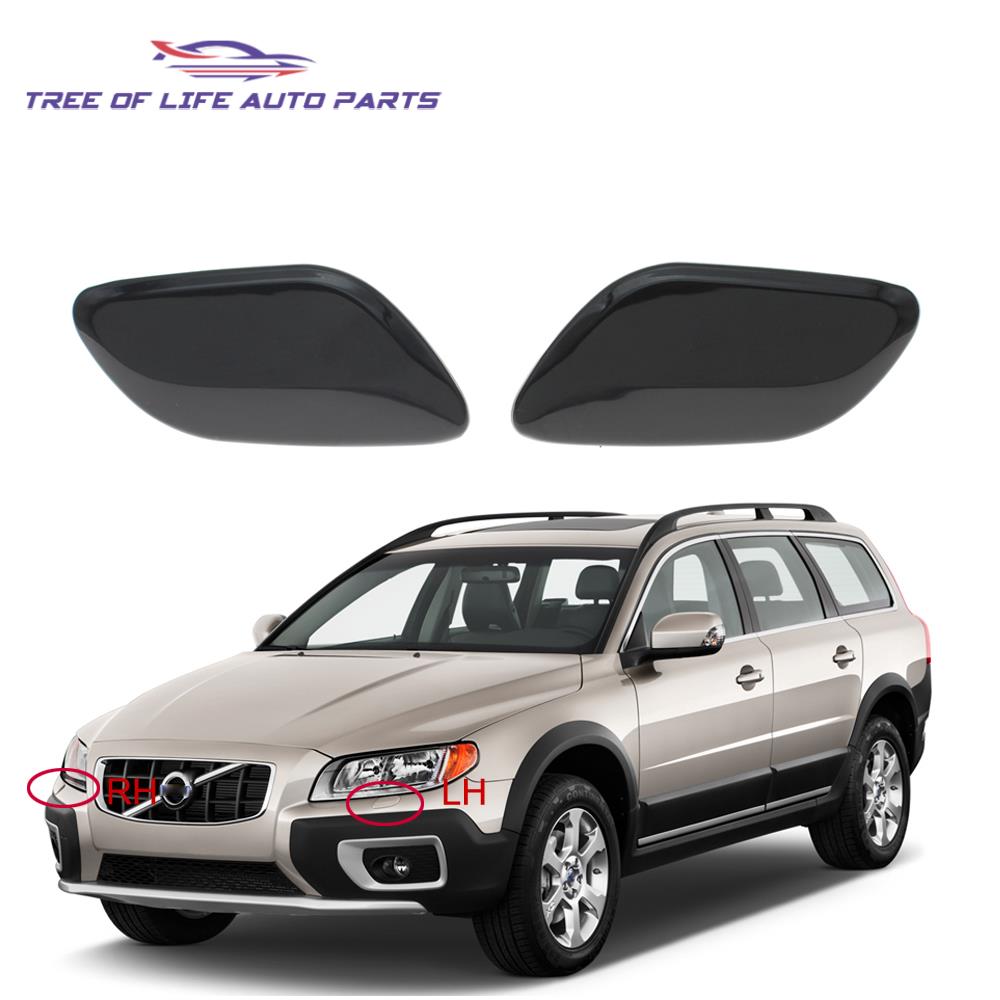 Front Bumper Headlight Washer Spray Nozzle Jet Cover Cap For VOLVO XC70 II 2008 2009 2010 2011 2012 2013-2016 39883918 39883906