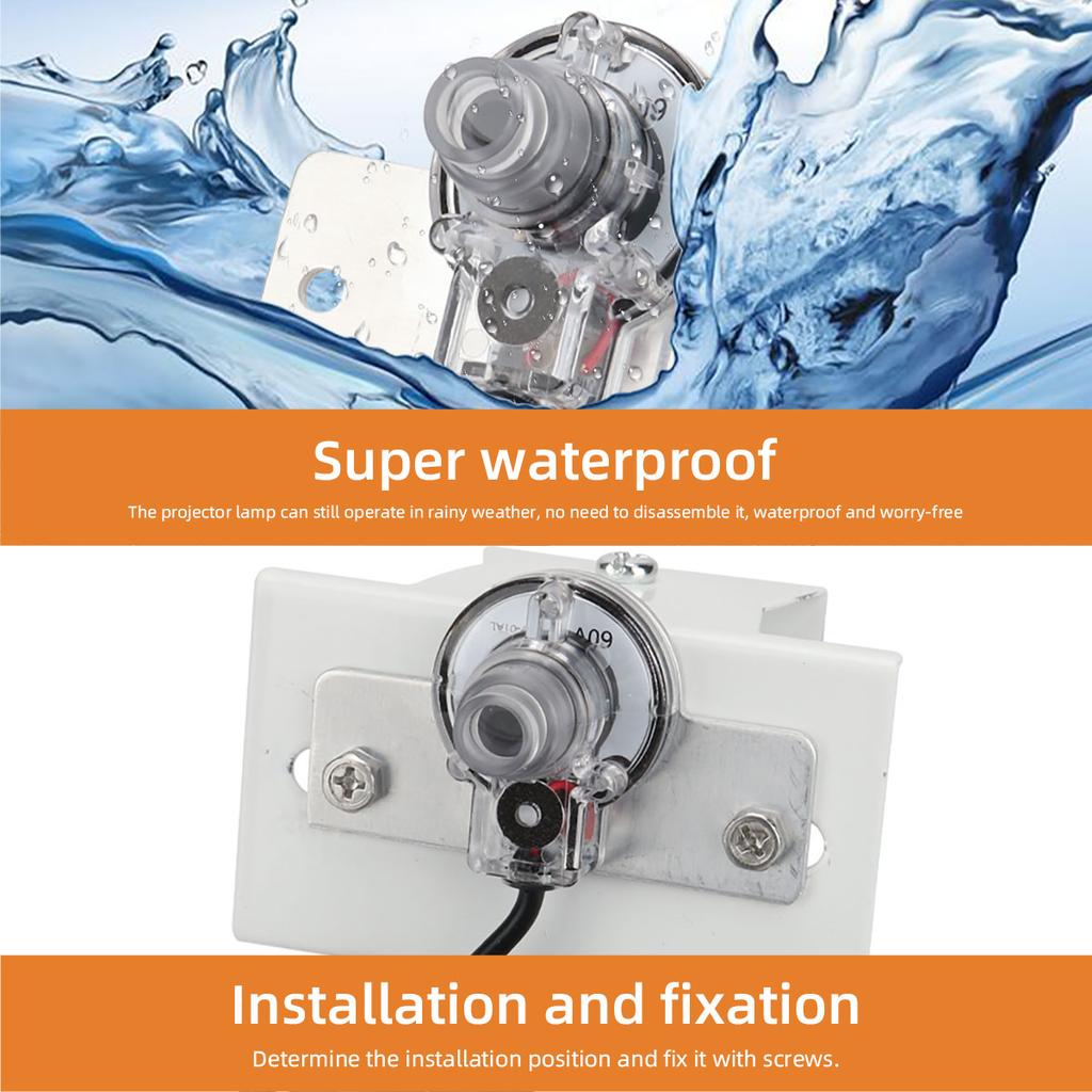 Universal Car LED Projection Turn Signal Light Mini Underbody Light Headlight Flash Light Lens Lamp Car Motorcycle Accessories