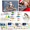 Fishing Tackle Set Advent Calendar 24 Days Christmas Countdown Calendar Fishing Lures Box Christmas Gifts for Fishing Lover