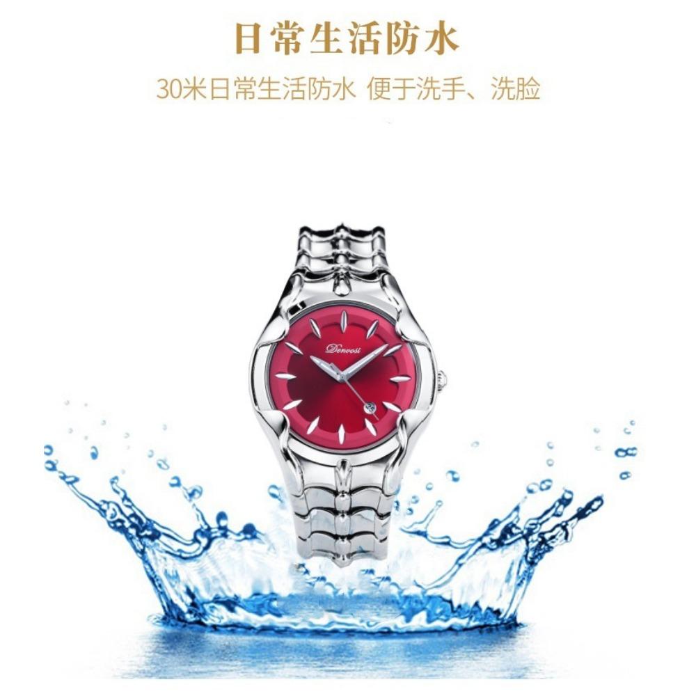 Men Stainless Steel Quartz Wristwatch Round Dial Business Casual Analog Watch Waterproof Daily Fashion Male Dress Accessory Watch