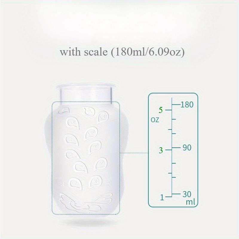 Sichere und praktische Silikon-Babyflasche mit Löffel, Nahrungsergänzungsmittel, Reisflockenflasche, Quetschlöffel, Milchflasche, Tasse
