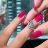 Nuovi anelli di moda per le donne Solitario di lusso Cuore Anelli di cristallo CZ per la festa Accessori versatili Nuovi gioielli d'amore alla moda