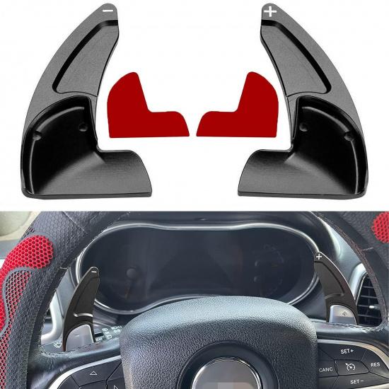 Steering Wheel Shift Paddle Extension Cover Compatible with Jeep Grand Cherokee 2014- Dodge Challenger Charger Durango RT and Scat Pack Extended