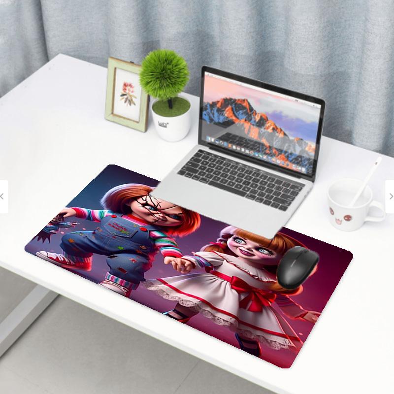 Bride of Chucky Print Mouse Pad, Anti‑Slip Desktop Keyboard Mat, for PC Laptop Gaming Working Daily Use, Cool Festival Surprise Gift