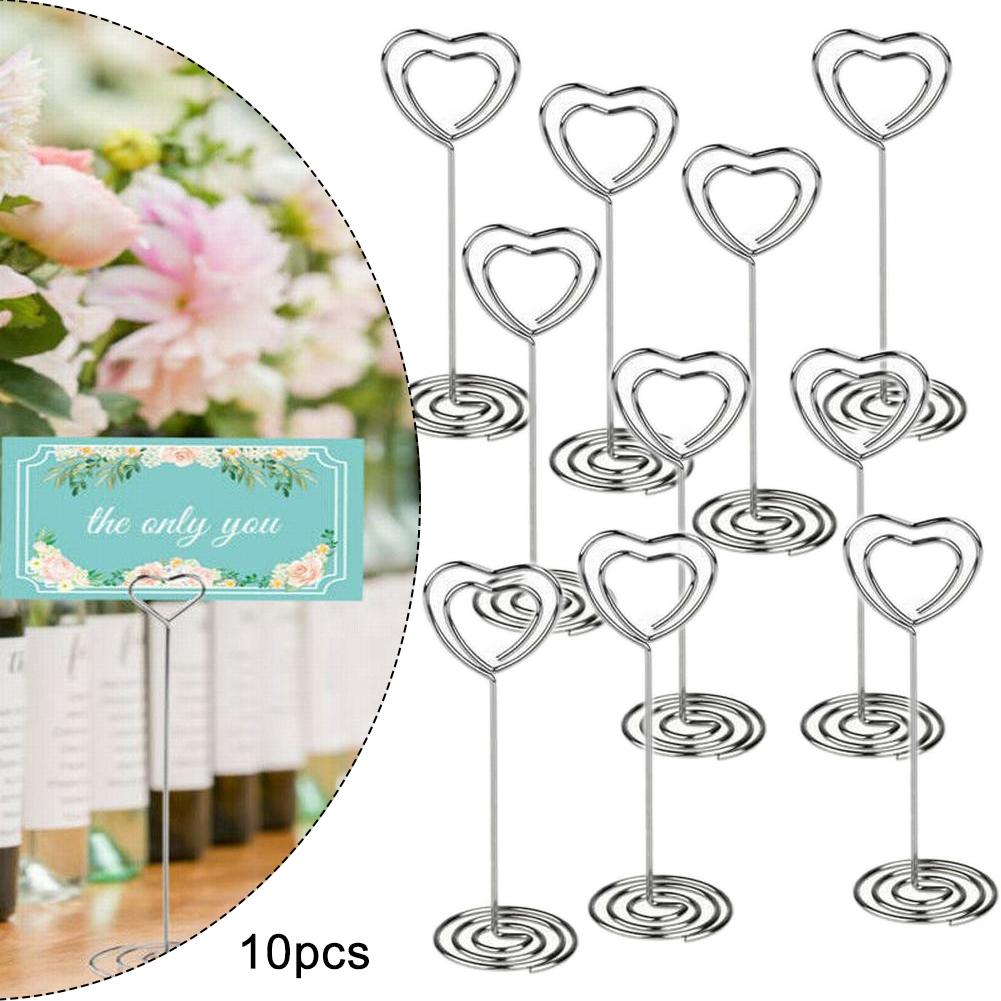 Card Holders Desktop Clip 8.5cm Heart Pattern Heart-shaped