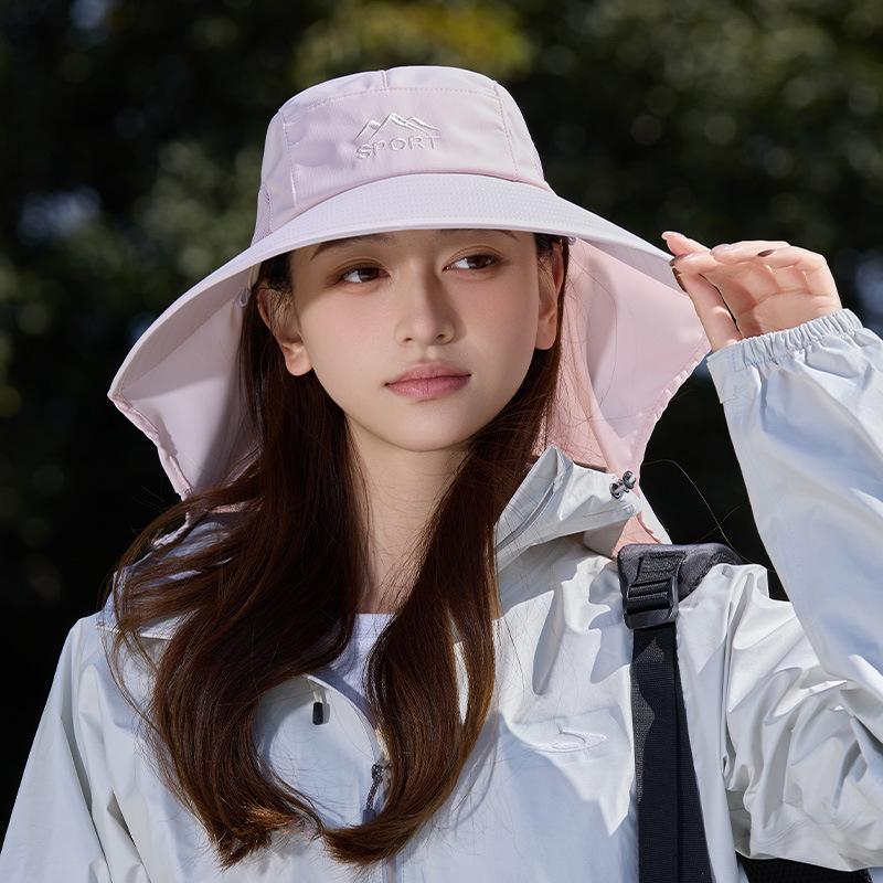 2026 Spring And Summer New Women'S Fashion Hat Outdoor Sunshade Hiking Wide-Brimmed Fisherman'S Hat Sunhat