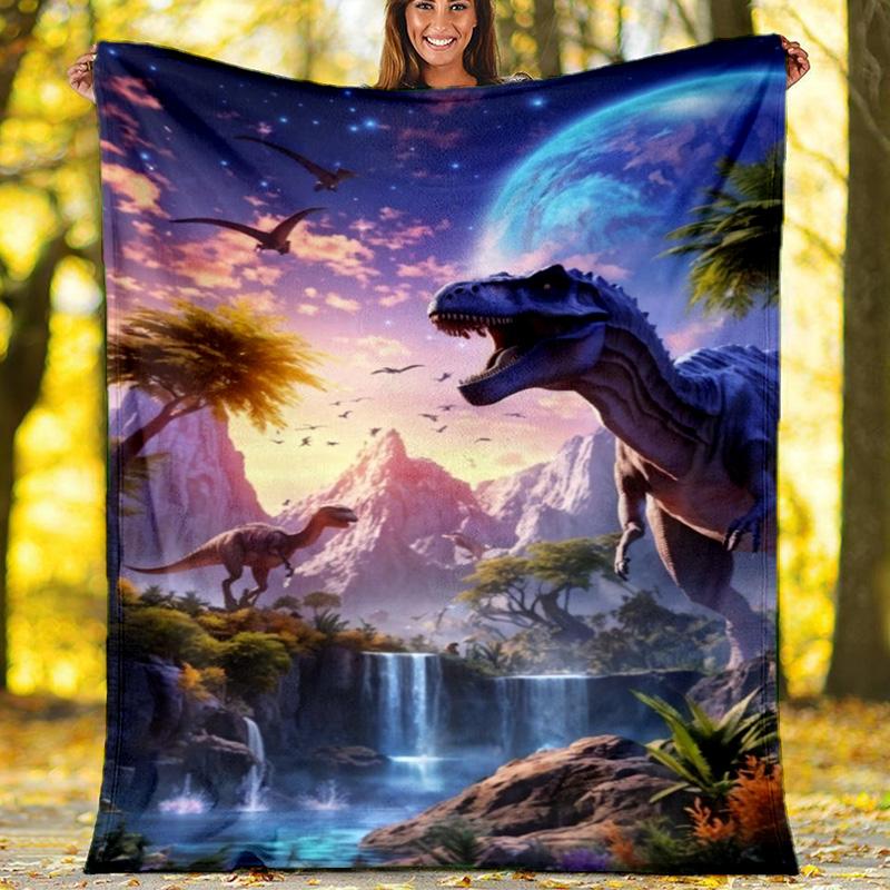 Powerful Charging Bull Ink Painting Blanket, Vintage Art Flannel Throw Blanket for Home Decor
