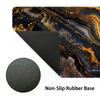 Golden Marble Large Mouse Pad Large Desktop Mat Non-Slip Desk Mat Rubber Stitched Edge Black Golden Ston Gaming Esports Computer