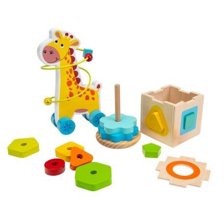 3 In 1 Wooden Gift Set - Wooden Giraffe New