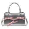 Monochromatic PU shoulder bag for women  high-end arc  fashion pearl  crossbody bag