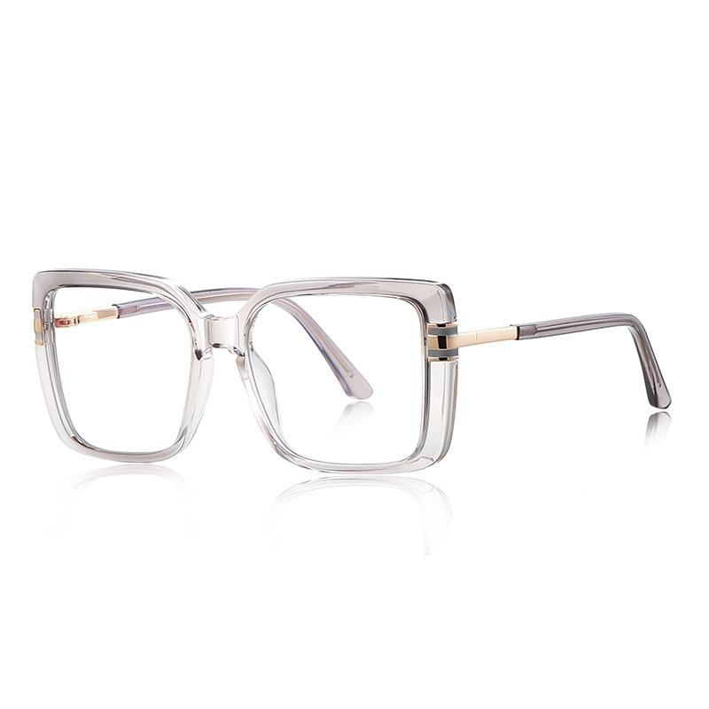 

Square Anti-Blue Light Large Frame Eyeglasses Fashion Presbyopic Reading Glasses Trend Computer Goggles Black Glasses Uv400 +6.0