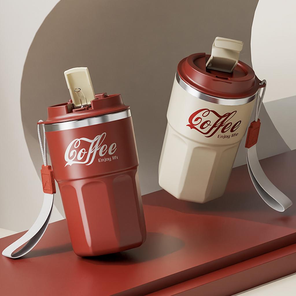 304 Stainless Steel Insulated Water Cup Double-Walled Drinking Cup Travel Portable Anti Scalding Milk Coffee Cup