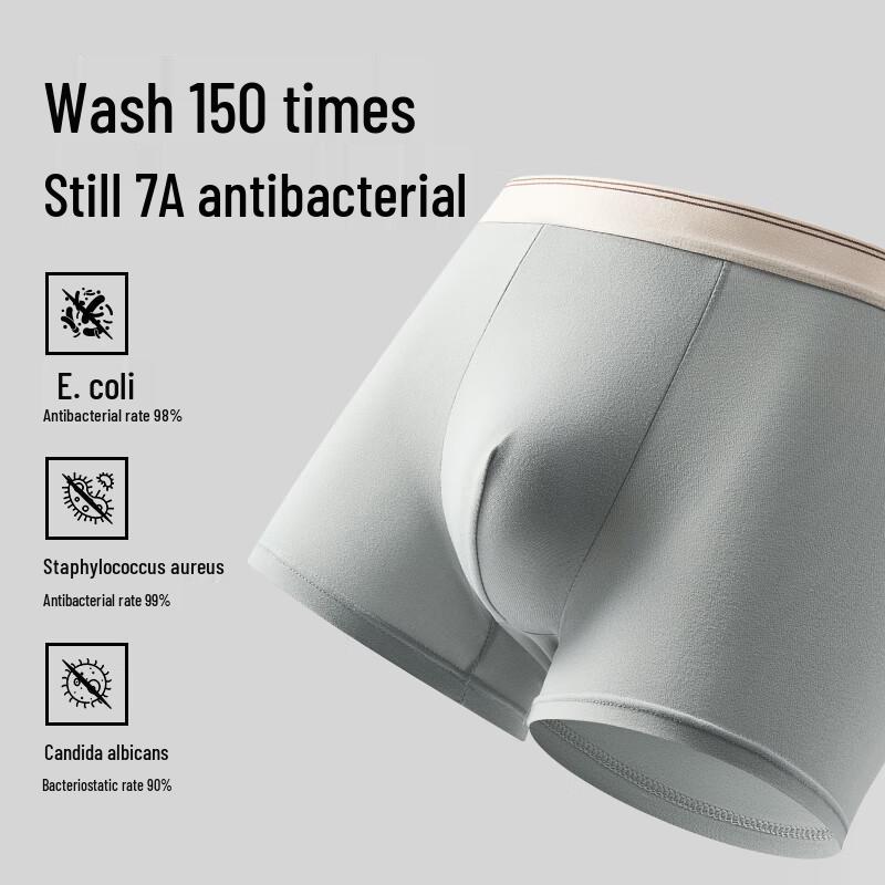 Freego Men's 7A Antibacterial Boxer Briefs (3-Pack)