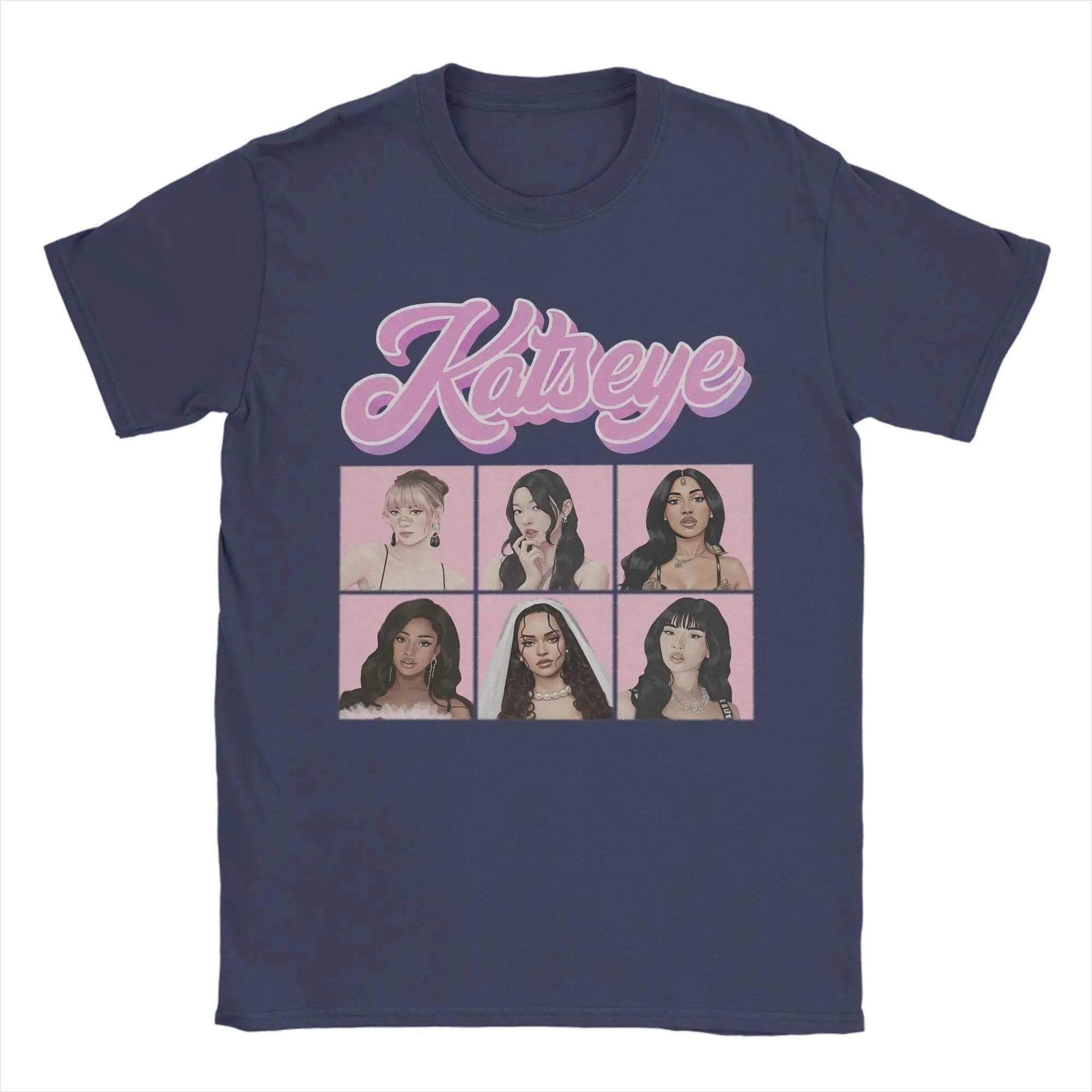 

Katseye Member Portrait Retro T-Shirt, Unisex Global Pop Fan Streetwear Tee, 100% Cotton Casual Short Sleeve Top XXXL зелений