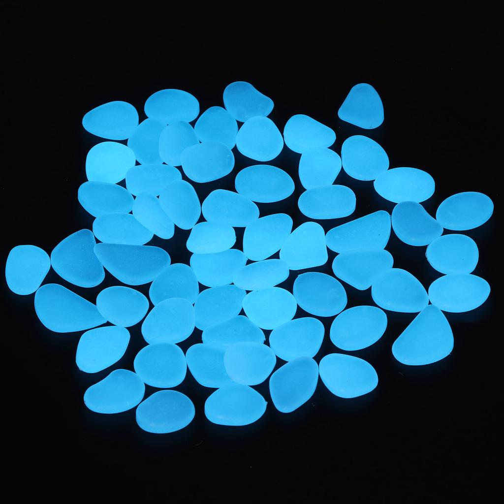 Outdoor Luminous Stones Colorful Fluorescent Luminous Pebbles for Dark Garden Courtyard Walkway Garden Trails 100   Bag