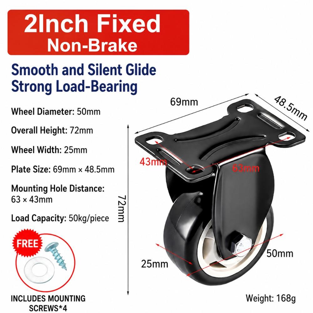 Heavy Duty Caster Wheels With Brake Roller Wheels Durable Chair Wheels