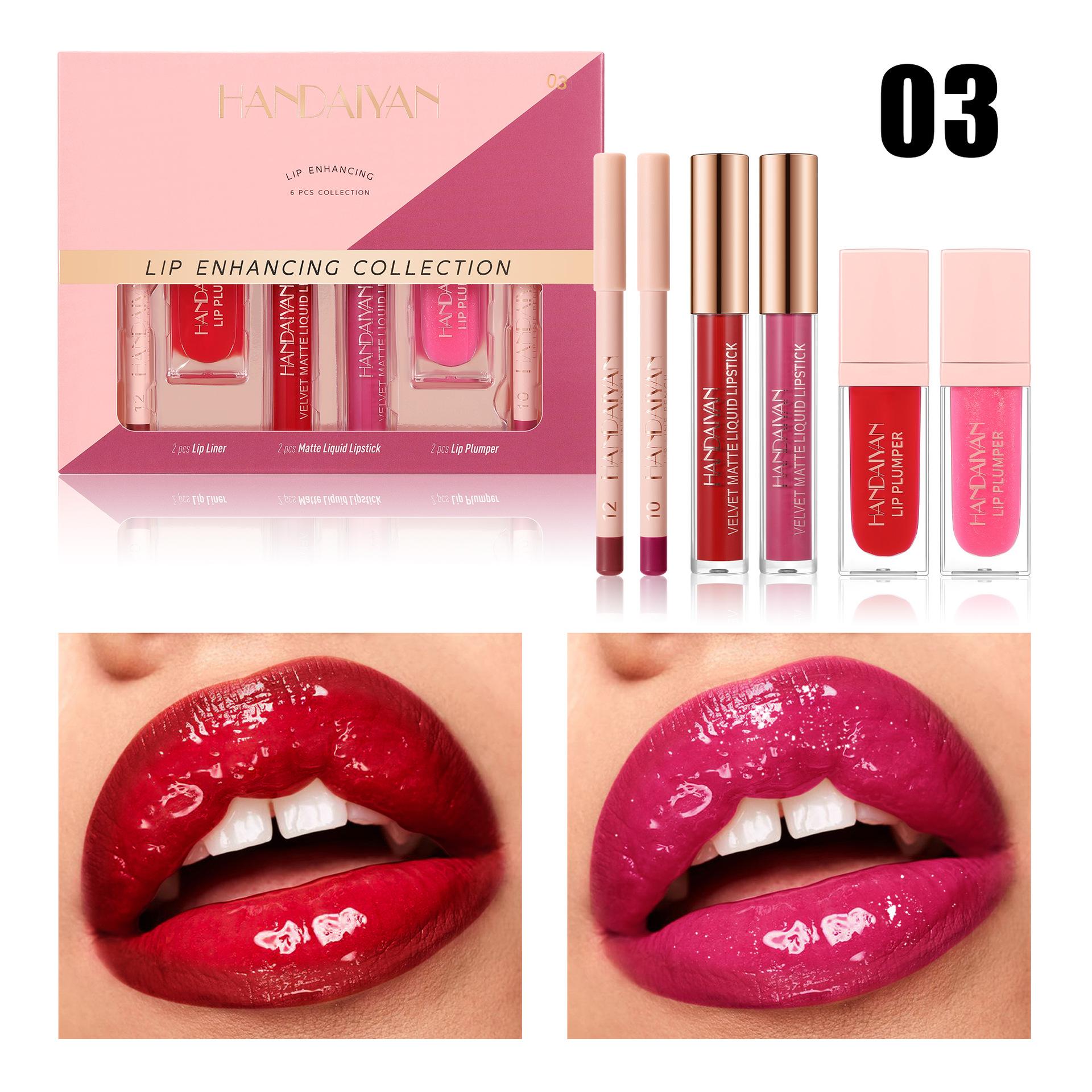 

Lip Liner, Matte Lipstick and Nourishing Lip Oil Set for Stunning Versatile Effects, Ideal for Lip Makeup Lovers, Everyday and Special Occasions C