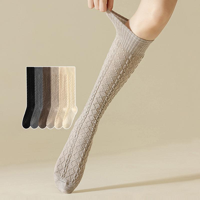 1Pair Polyester-cotton Breathable Mid Tube Socks Versatile Skin Friendly Activities Delicate Touch Good Elasticity