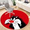 1pc Looney Tunes Sylvester Cat Office Round Area Rug, Under Office Chairs Bedroom Living Room Home Decor  A1022322