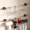 Waterproof Suction Cup Bathroom Shelf Luxury Style Wall Mount Storage Holder  Cosmetics Storage