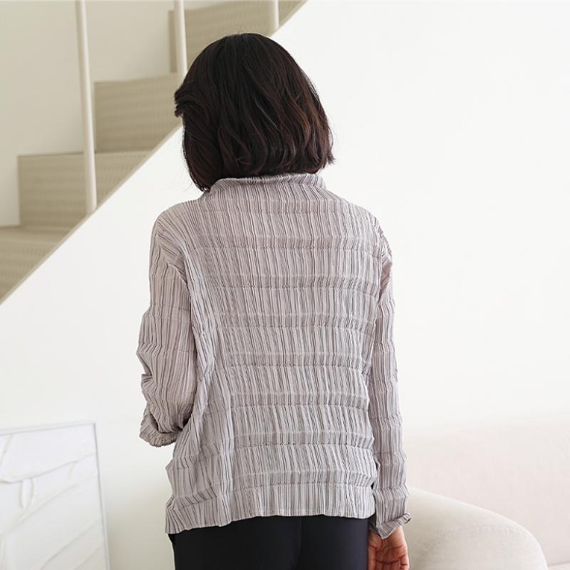 Shiz Madam Women 3d Pleats Piano Wrap Blouse   Cardigan J31789