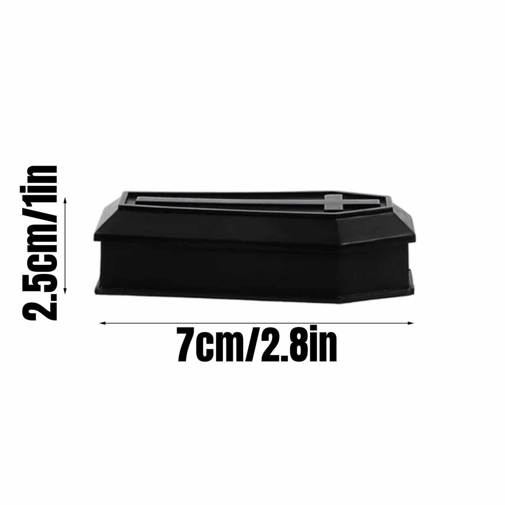10pcs Miniature Coffin Box Model Gift Boxes Halloween Props Party Favors Small Coffin Adornments Decorations Set Tabletop