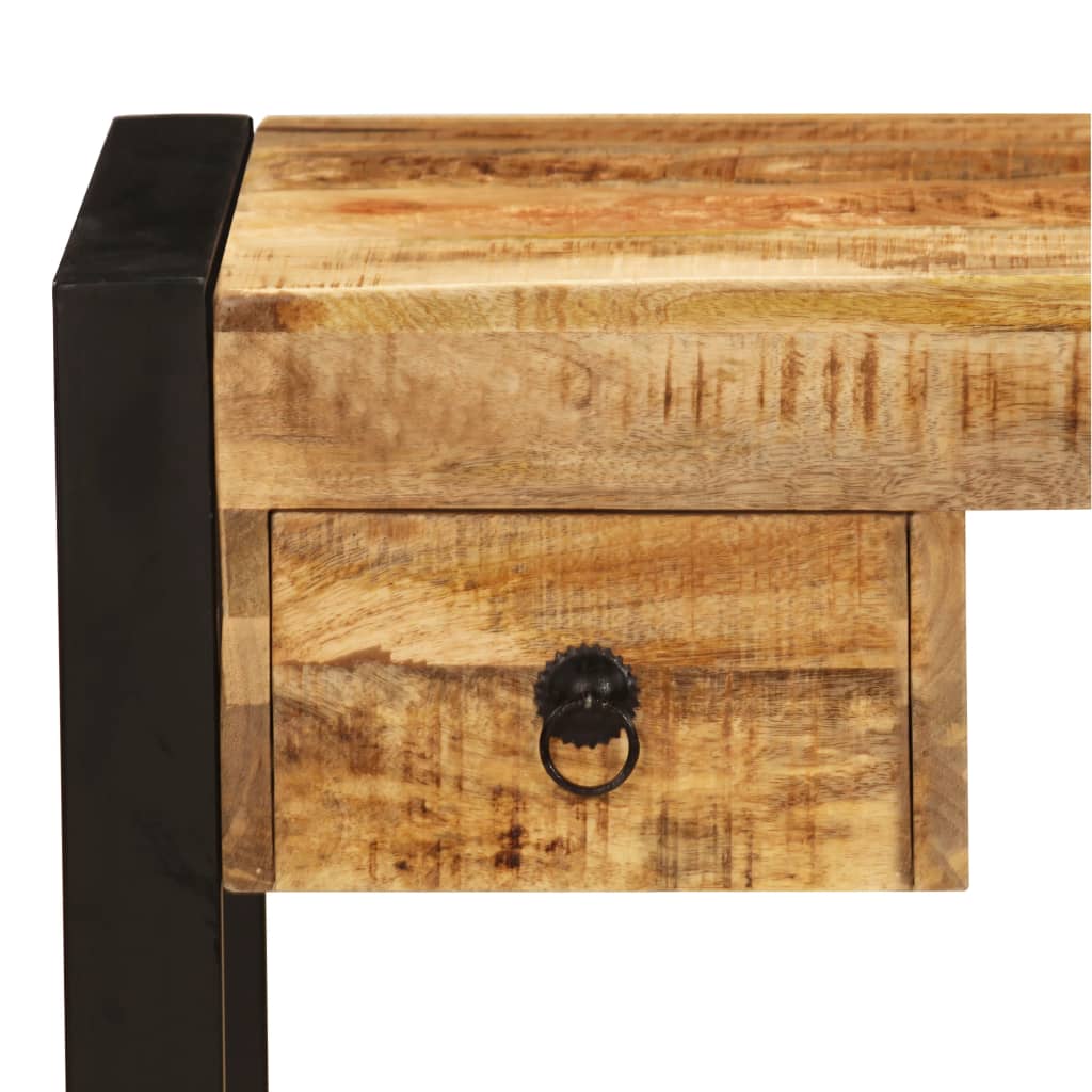 Mango Wood Solid Desk with 2 Drawers 110 X 50 X 77 Cm