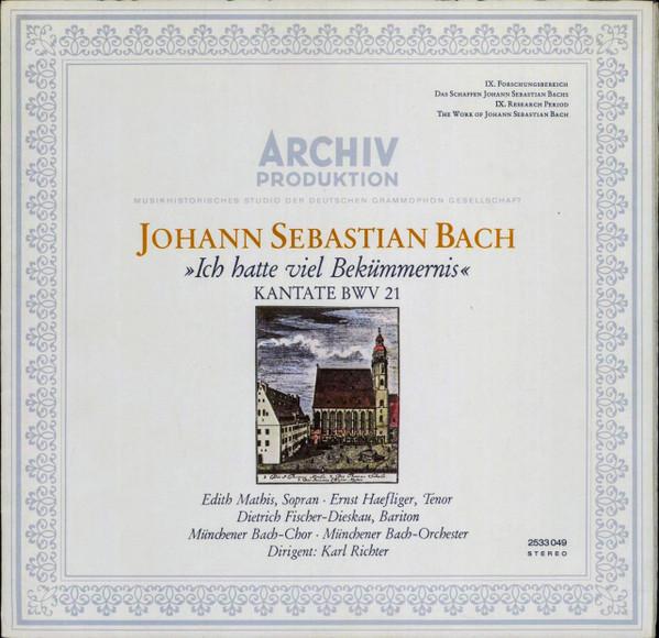 

LP Record KARL RICHTER EDITH MATHIS ERNST H J. S. Bach Ich Hatte Viel Bekmmer 2533049 ARCHIV 1970 Germany Classical Used