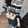 New Fashion Versatile Spring and Summer Bucket Bag Women's Woven Handbag Shoulder Messenger Bag