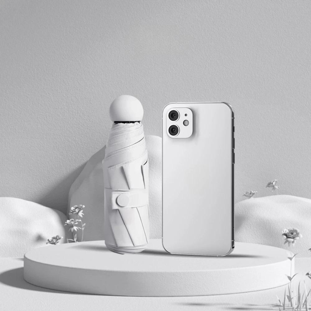 Outdoor Folding Five Fold Umbrella, Weather Resistant Mini Sun Protection Umbrella, Portable Pocket Umbrella