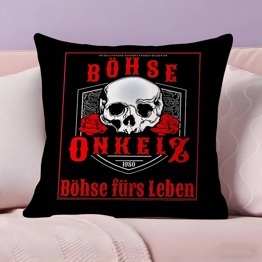

Band B-Bohse O-Onkelz Pillow Case Ultra Soft Skin Friendly Fabric Cloud Like Comfort & Concealed Zipper 18x18Inch