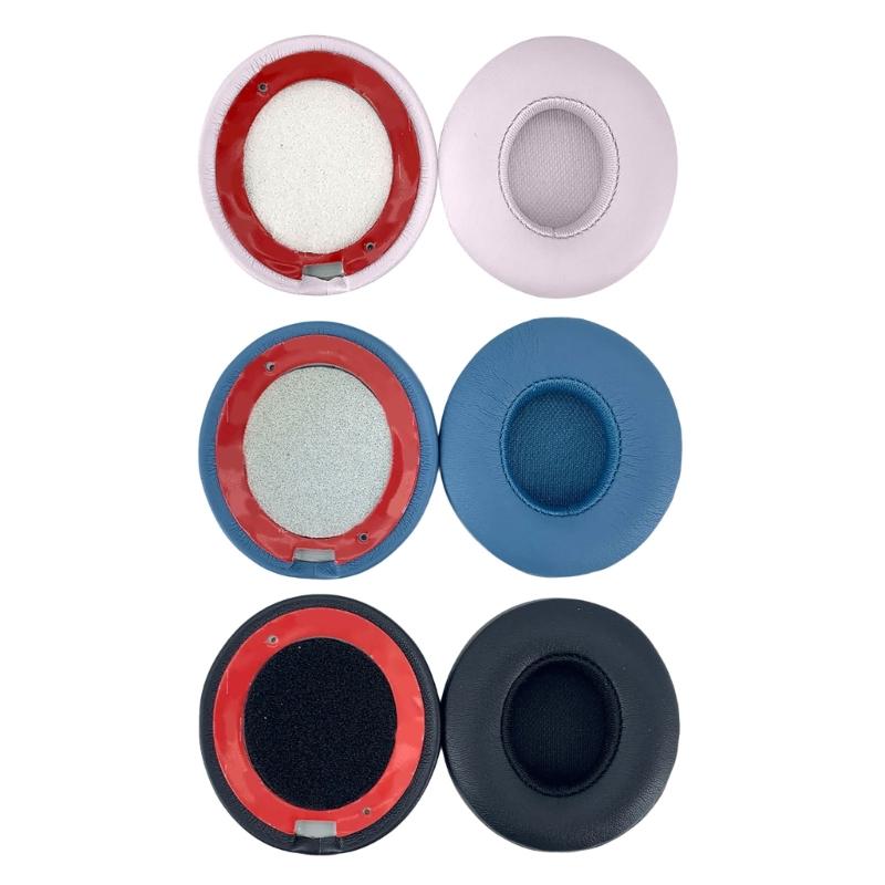 1Pair Earpads Protein Leather Ear Pad Ear Cushions Cover Memory Foam Earmuffs for Solo4 Headsets