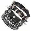 Pu Leather Gothic Rivet Star Fashion Bracelet For Daily Party Performances, Christmas And Halloween Costumes