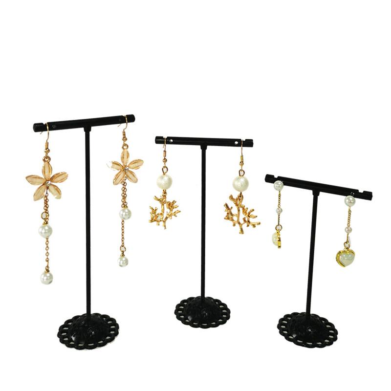 Mini Metal Earring Stand Three-Piece Earring Storage Stand Jewelry Stand Necklace Stand Counter Jewelry Display Stand